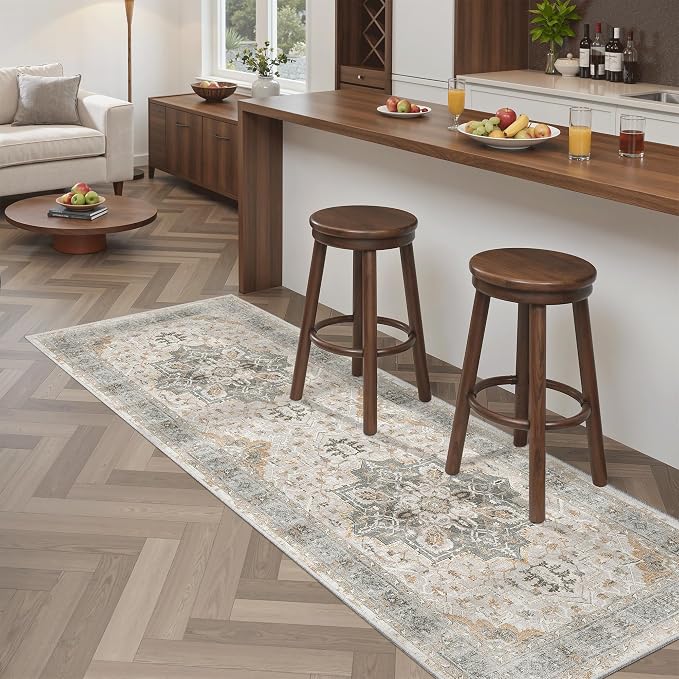 Madane Hallway Runner Rug 2x5 Washable Entry Rugs Soft, Light Taupe Brown | - Image 3