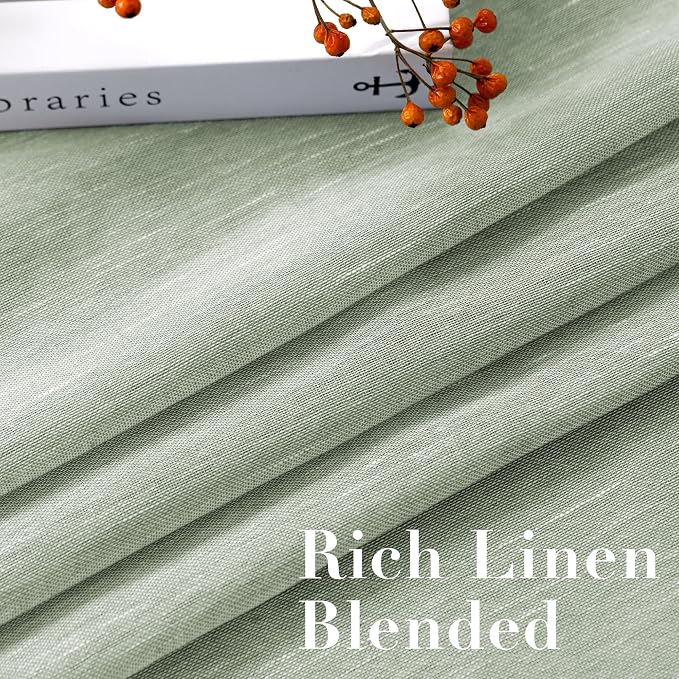 H.VERSAILTEX Linen Curtains 90 inches Long Linen Curtains/Natural Linen Blended - Image 4