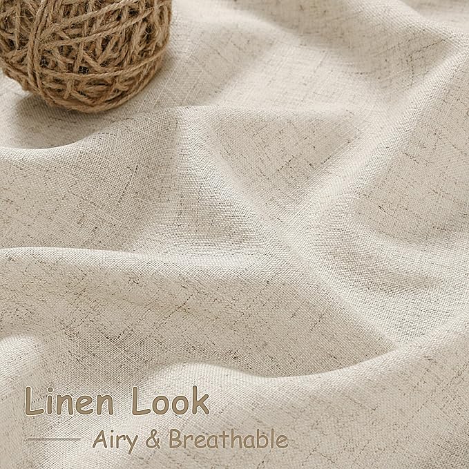 Living Room Curtains 72 Inch Length Linen Boho Luxury Light Filtering Semi - Image 4
