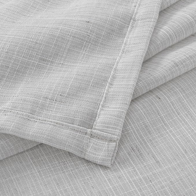 BGment Light Grey Linen Curtains 80 Inch Length - Image 8