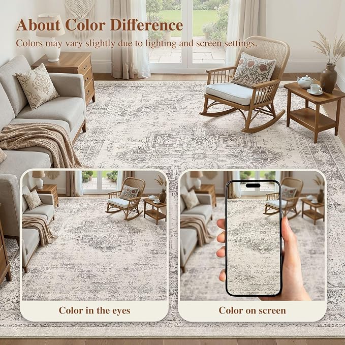 UERMEI 9x12 Area Rug Living Room Rugs - Image 7