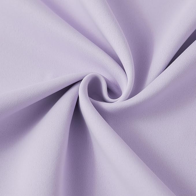 Pinch Pleated Lavender Blackout Curtains 63 Inches Long, Sound & Light Reducing - Image 7