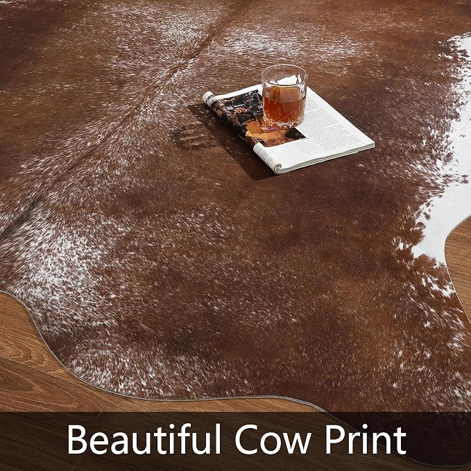 AROGAN 6×7.2 Feet Western Decor Faux Fur Cowhide Rug, Feet Premium Animal Skin - Image 5