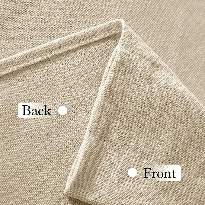 RYB HOME Short Kitchen Valances Faux Linen Blended 2 Panels Privacy Protect - Image 2