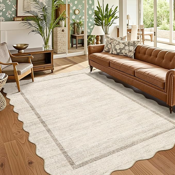 GarveeHome Scalloped Washable Rug 10x13 Area Rug - Image 9