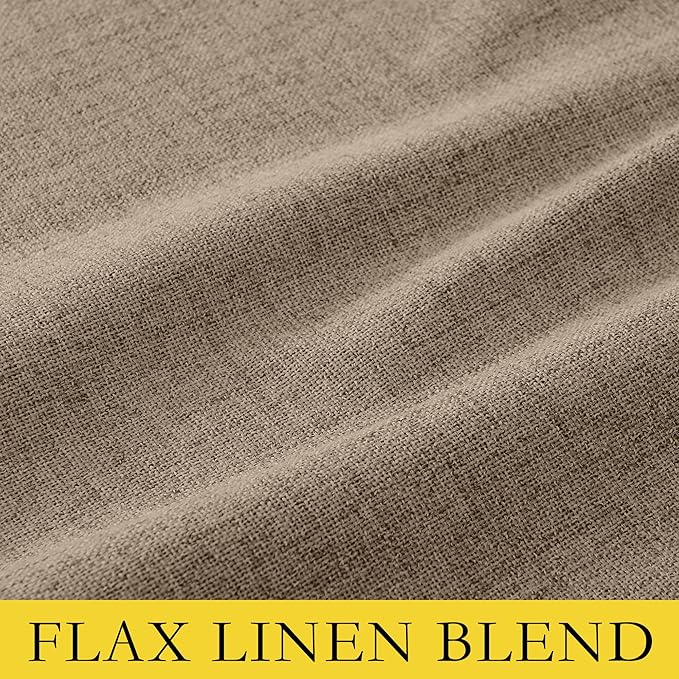 NICETOWN Short 100% Blackout Curtains 63" Long, Linen Blend Drapes - Image 6