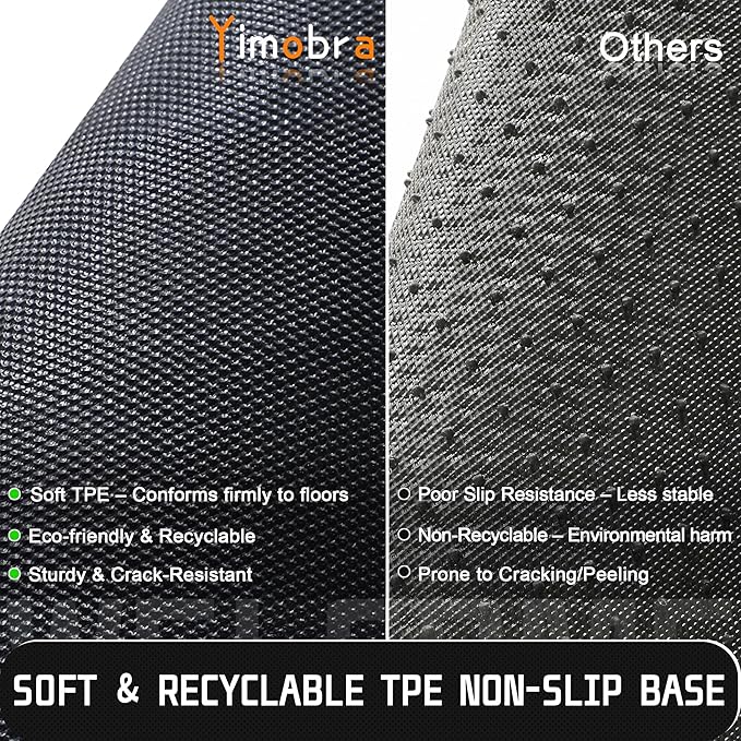 Yimobra Welcome Front Door Mat, Heavy Duty Easy Clean Doormat Indoor Outdoor, Waterproof Quick Dry Floor Mat for Home, Garage, Hign Traffic Areas, Non Slip, Low Profile, 29.5X17 Inches, Beige Brown