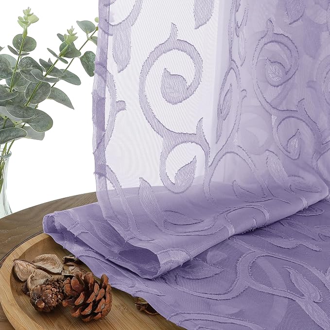 OWENIE Furman Sheer Curtains 45 inch Length - Image 6