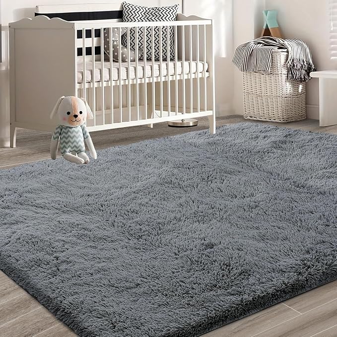 Shag Area Rugs for Bedroom Living Room, 6X9 Ultra Soft Fluffy Area Rugs for Dorm - Image 6