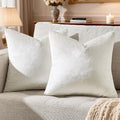 GIGIZAZA Beige Pillow Covers 22x22: Pack of 2 Throw Pillows Soft Solid Covers by GIGIZAZAFocusingonhomedecoration