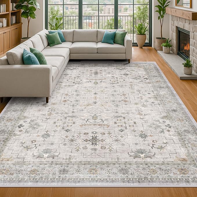 Boho Washable 5x7 Living Room Rug - Image 8