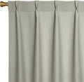 Joydeco Greyish White Pinch Pleated Thick Linen Curtains 96 Inch Long 2 Panel by JOYDECO