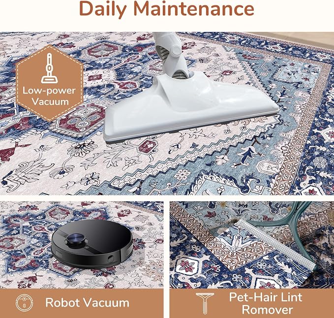 OPPODREAM Soft Area Rugs 4x6, Low-Pile Washable Rugs 4x6 - Image 5