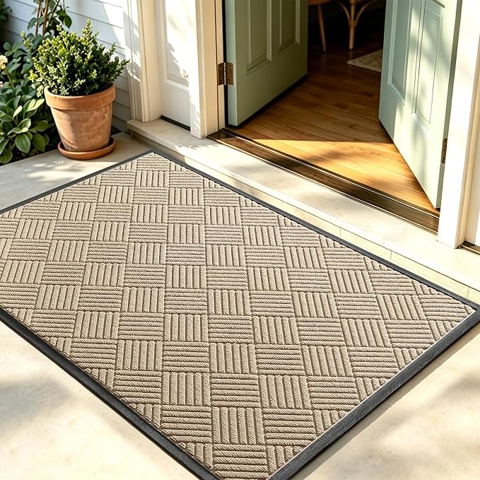 Front Door Mat, Heavy Duty Waterproof Doormat 61.5"x36", Stain Fade Resistant by WELDUN%E2%80%94IdealChoiceforHome