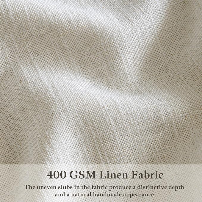 100 Inch Light Filtering Pinch Pleated Flax Linen Curtains 50 Inch Wide | Pleat - Image 3