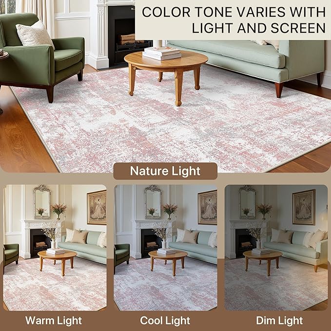 Area Rugs 9x12 for Living Room Bedroom, Modern Abstract Machine Washable Rug - Image 6