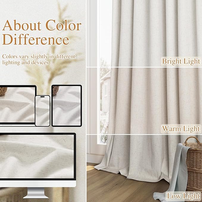 Guken 100% Blackout Boho Curtains 80 Inch Long 2 Panels Set - Image 7