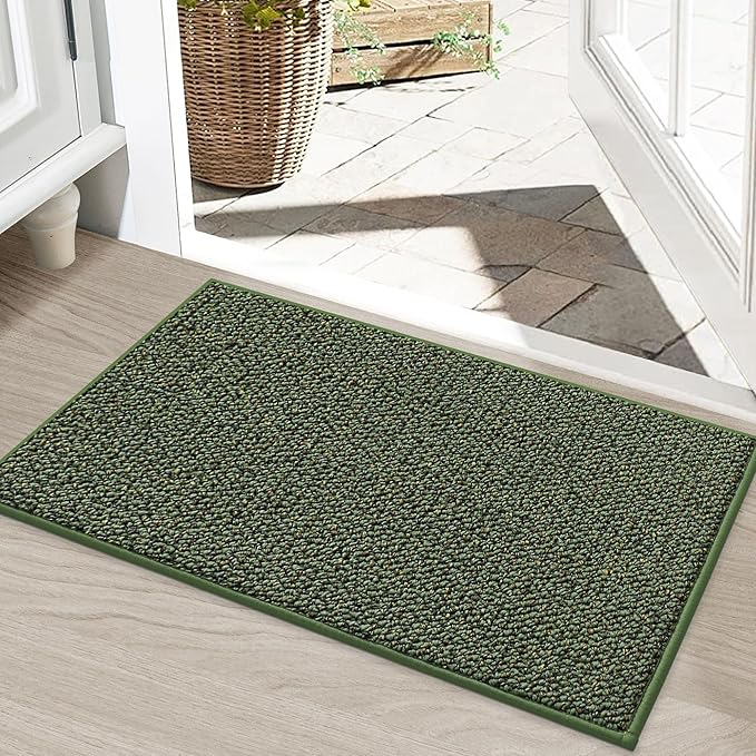 BEQHAUSE Dirt Trapper Door Mat 20" x 32", Non-Slip Washable Doormats, Low by BEQHAUSE
