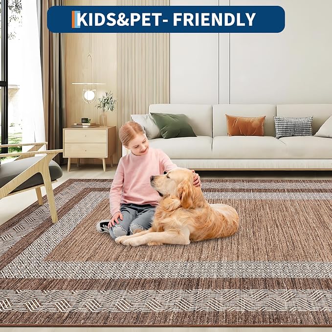 GarveeHome Small Bedroom Area Rug 3x5 Bordered Area Rug - Image 7