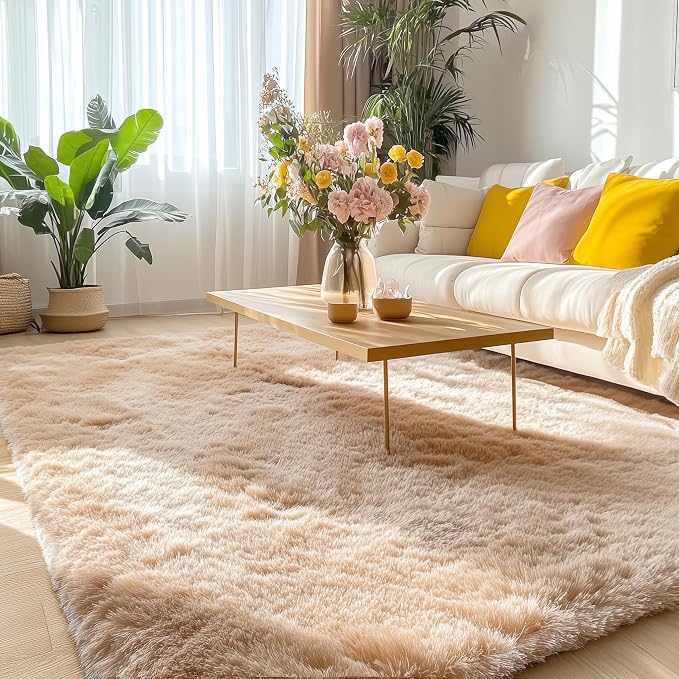 OLANLY 5x5 Area Rugs for Living Room Bedroom, Machine Washable Soft Fluffy - Image 3