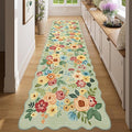 DUKINO 2x7 Runner Rug for Hallway, Floral Washable Rug for Kitchen, Stain by DUKINO