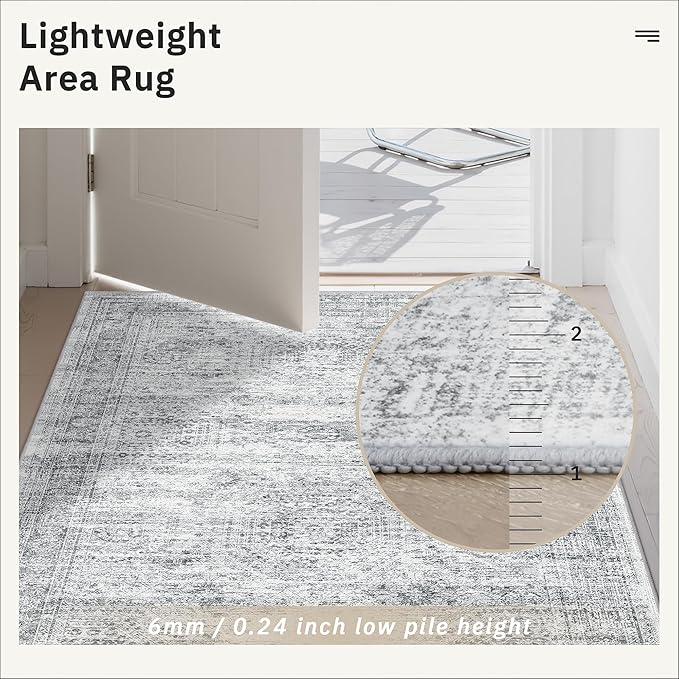 Soalmost Washable Hallway Runner Rug 3x20 Kitchen Entry Rugs Non-Slip, Foldable - Image 7