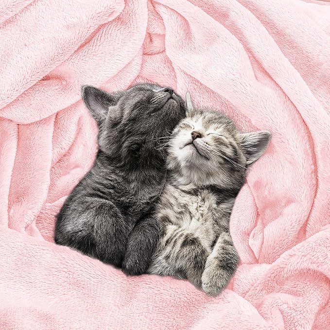 Utopia Bedding Ultra Soft Fleece Bed Blanket King Size Pink | Microfiber Plush - Image 4