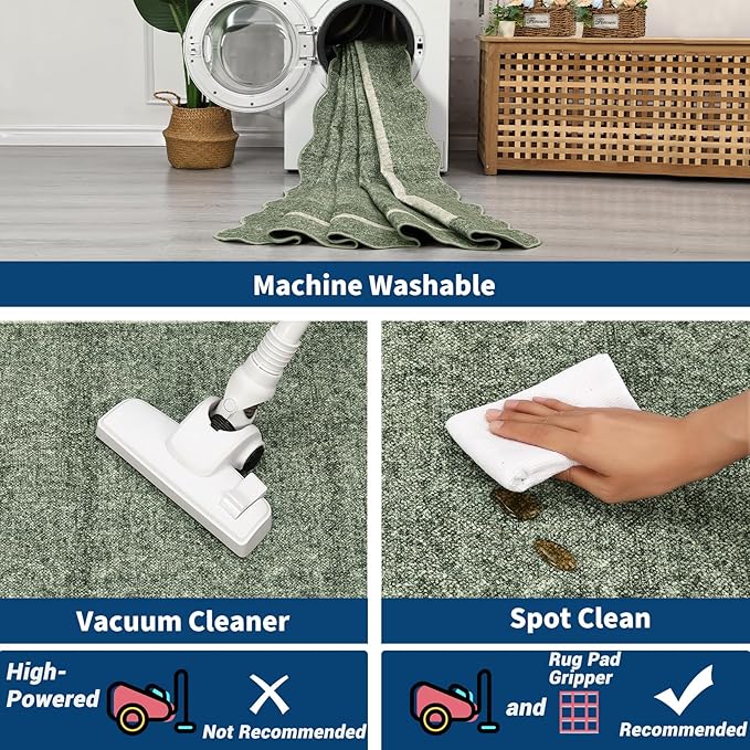 GarveeHome Scalloped 3x5 Area Rug Washable Rug - Image 4