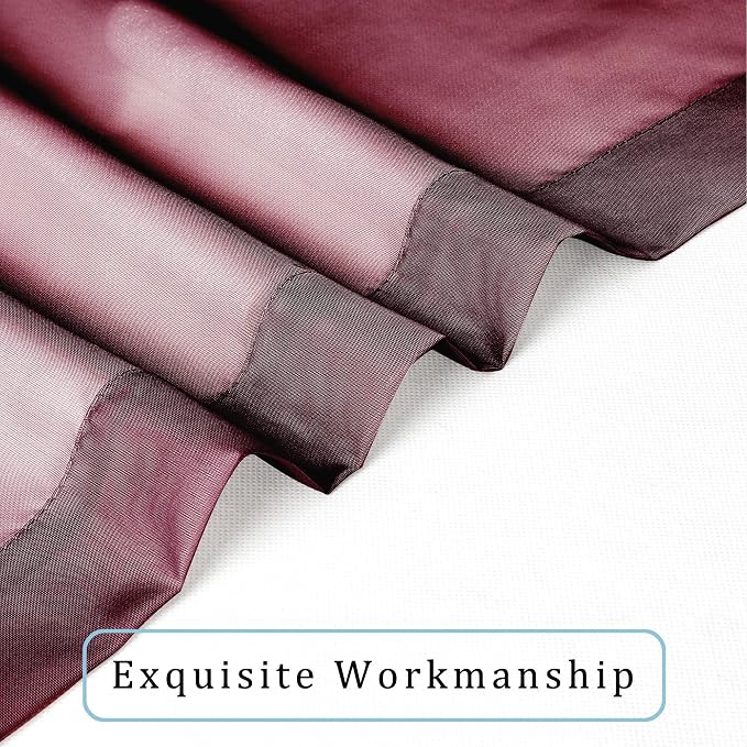 OWENIE Sheer Curtains 96 Inch Long, Elegant Sheer Curtains - Image 6