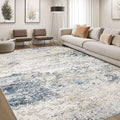 DMOYEST Area Rug Living Room Rugs 6x9 Washable Abstract Beige Blue Carpet | by DMOYEST