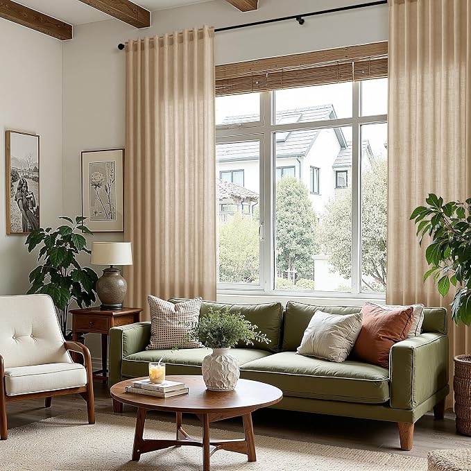 Sand Beige Curtains 96 Inches Long - Image 7