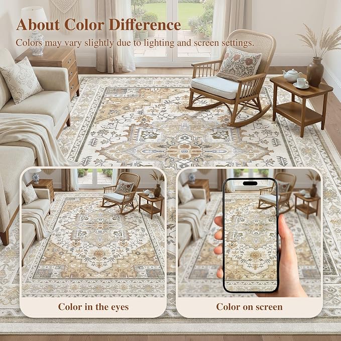 UERMEI 10x12 Area Rug for Living Room - Image 8