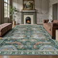 5x7 Area Rugs, Vintage Retro Soft Washable Rug, Non-Slip Low Pile Rugs by Yarooge