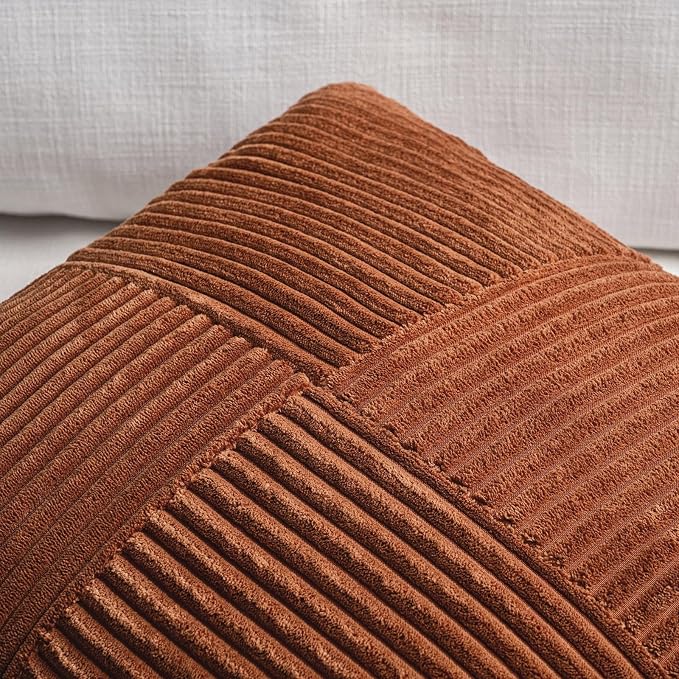 Fancy Homi 2 Packs Rust Lumbar Decorative Throw Pillow Covers 16x28 Inch - Image 3