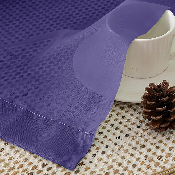 Aiyufeng Purple Sheer Curtains 63 Inch Length 2 Panels Set, Light Filtering - Image 2