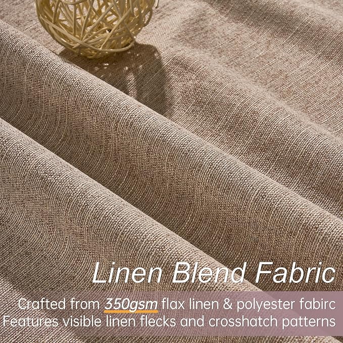 Topfinel Dark Flax 78 Inch Long Curtains - Image 2
