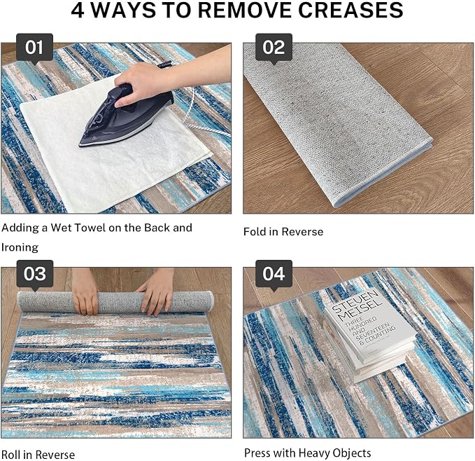 Lansny Modern Abstract Runner Rug 3x18 - Image 3