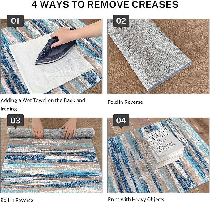 Lansny Modern Abstract Runner Rug 2x10 - Image 4