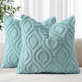 decorUhome Summer Throw Pillow Covers 20x20 Inch Set of 2, Soft Plush Faux Wool by decorUhome