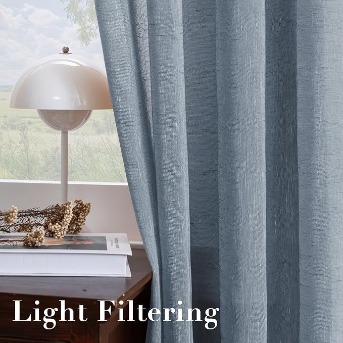 H.VERSAILTEX Linen Curtains Natural Linen Blended Curtain Panels - Image 5