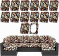 hyha 14Pcs Patio Cushion Covers, Stretch Outdoor Couch Cushion Covers by hyha