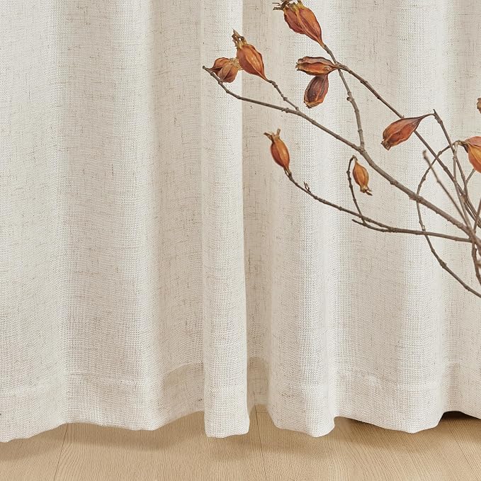 MYSKY HOME Farmhouse Kitchen Curtains 54 inches Long, Boho Curtain Panels - Image 5