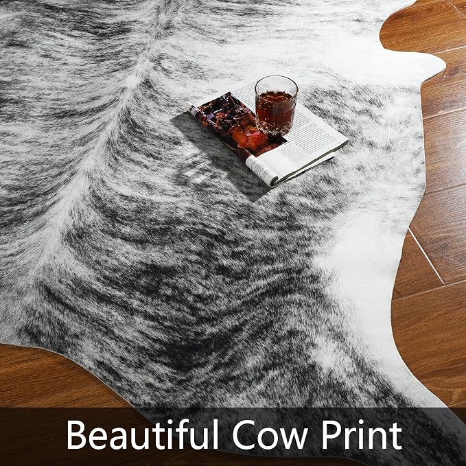 AROGAN Western Decor Faux Fur Cowhide Rug, 3.6 x 2.3 Feet Premium Animal Skin - Image 5