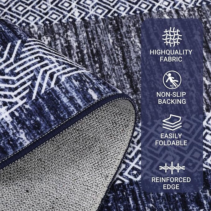 GarveeHome Small Bedroom Area Rug 3x5 Bordered Area Rug - Image 4