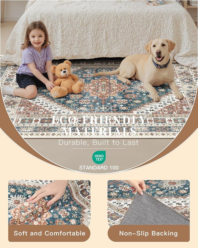 Madane Hallway Runner Rug 2x5 Washable Entry Rugs Non-Slip, Soft Low-Pile - Image 6