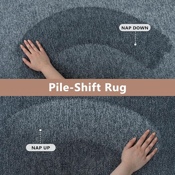 FinRèc 4x6 Washable Area Rugs for Bedroom Living Room, Low Pile Thin Rug Solid - Image 8