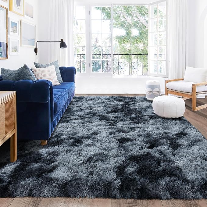 Rugs for Living Room 9x12, Soft Shaggy Modern Shag Area Rug for Bedroom by Quntue
