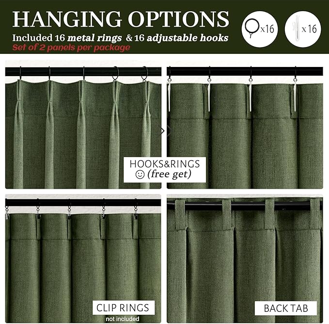 PleatedDrapes Vintage Moody Green Lodon Curtains - Image 4