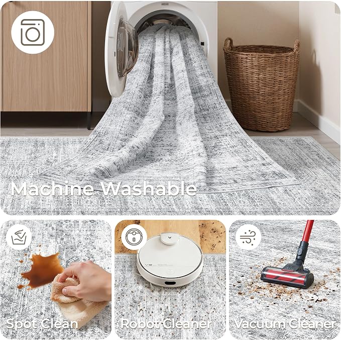 2x7 Runner Rug Non Slip, Washable Hallway Runner Rug, Nursery Room, Soft Runner - Image 8