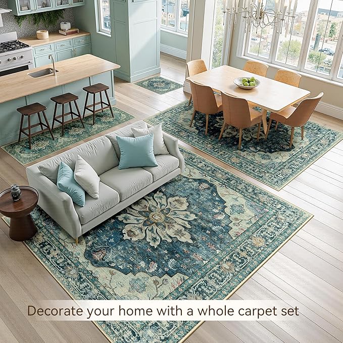 RELEANY Washable Area Rug, Runner 2'x8', Water Repellent, Pet Friendly - Image 3